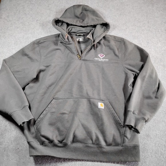 Carhartt Other - Carhartt Rain Defender Mens XL Loose Fit Quarter Zip Hoodie Charcoal Gray